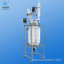 SF-50L chemical jacketed glass reactor vessel